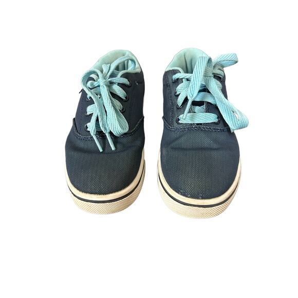 Heelys youth size 1 Navy Blue Shoes With Turquoise Laces. No‎ Key/tool. - Picture 1 of 7